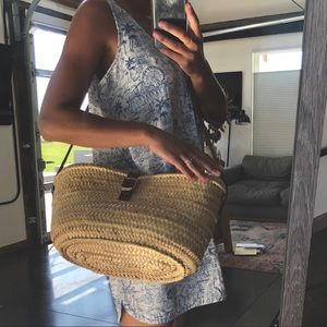 French Crossbody Market Bag with zipper